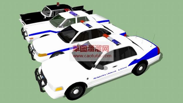 警车警灯SU模型