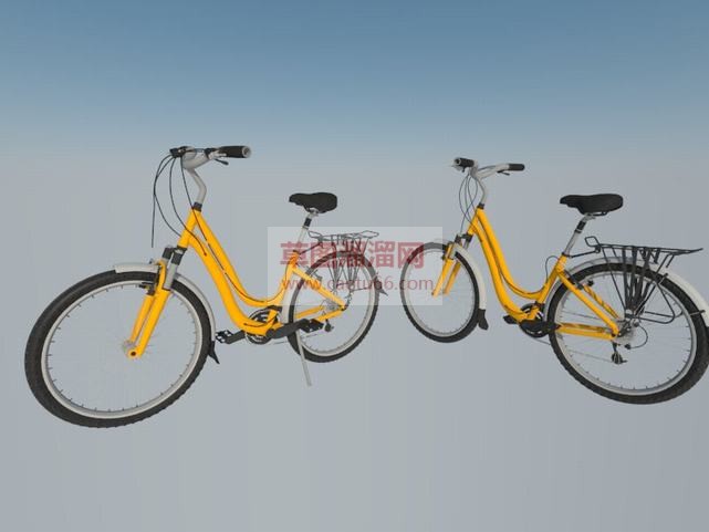 城市自行车单SU模型