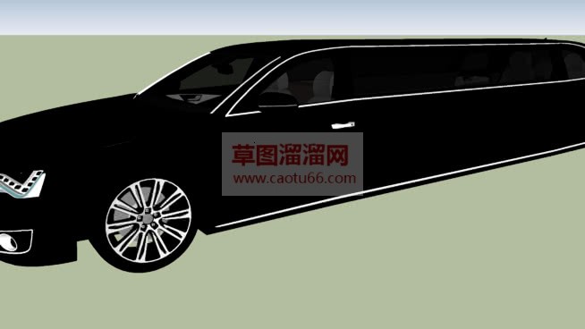 奥迪A8加长SU模型