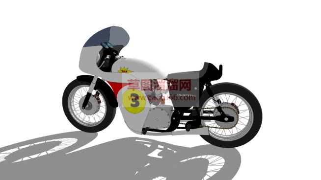 比赛的摩托车SU模型