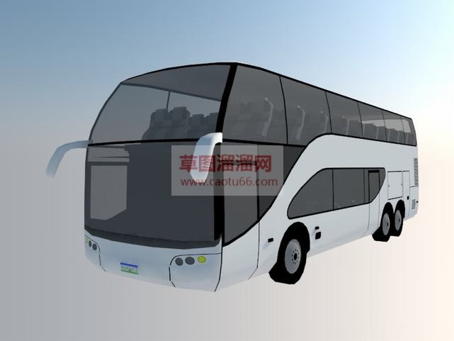 双层客车巴士SU模型