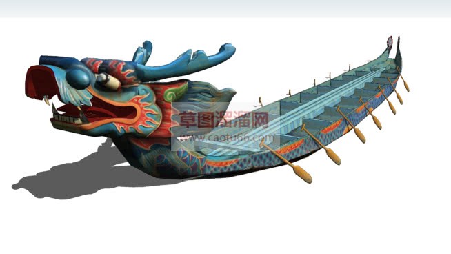 怎么做划龙舟SU模型