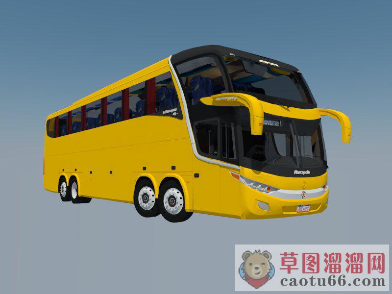 客运大巴车双层车SU模型