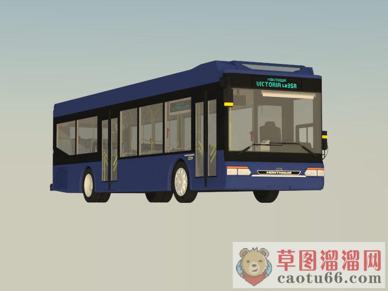 公交车巴士车SU模型