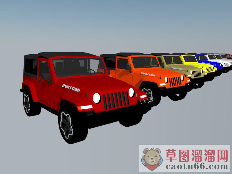 牧羊人JEEP车汽车SU模型