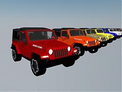 牧羊人JEEP车汽车SU模型