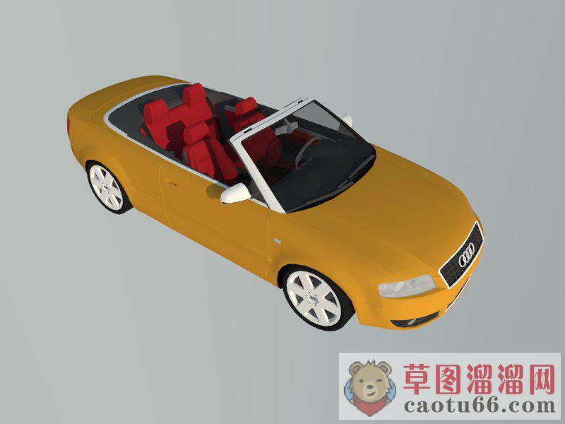 奥迪敞篷车跑车SU模型