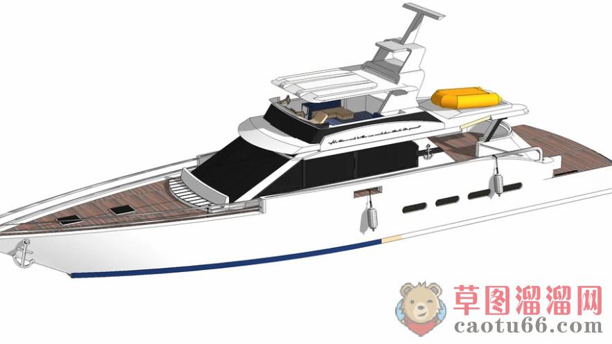 快艇游艇船SU模型
