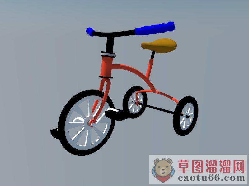儿童三轮车自行车SU模型