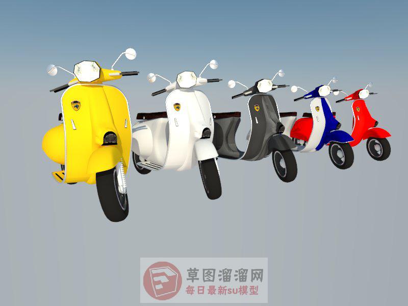 电动车摩托车SU模型