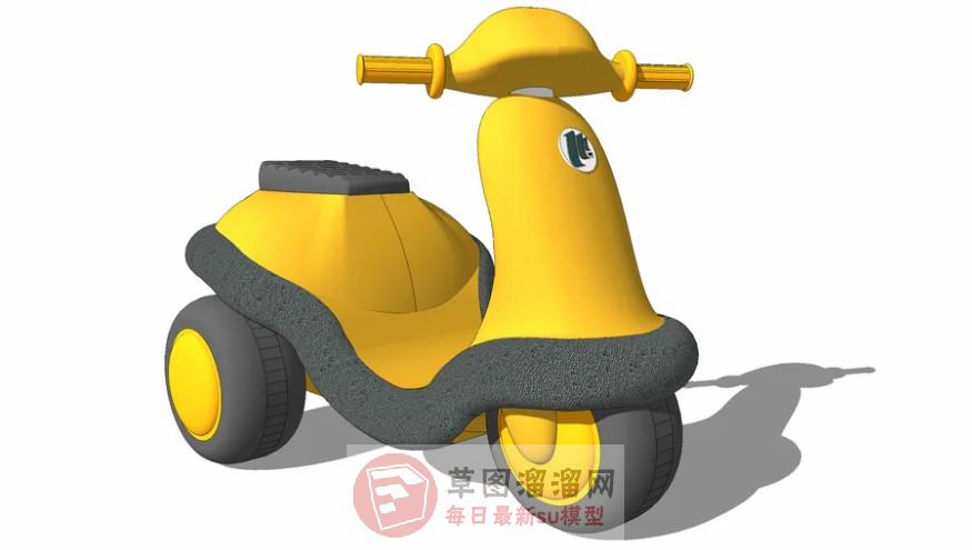 儿童三轮摩托车SU模型