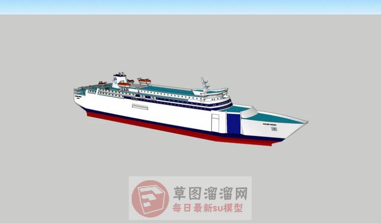 游轮游船SU模型