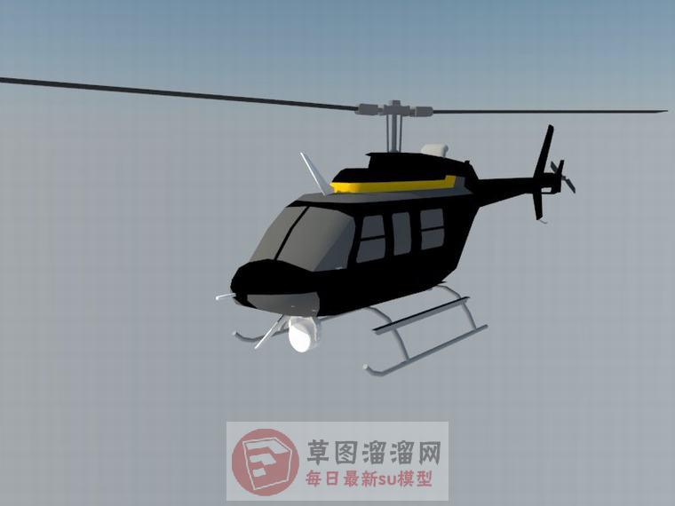 直升机飞机直升飞机SU模型