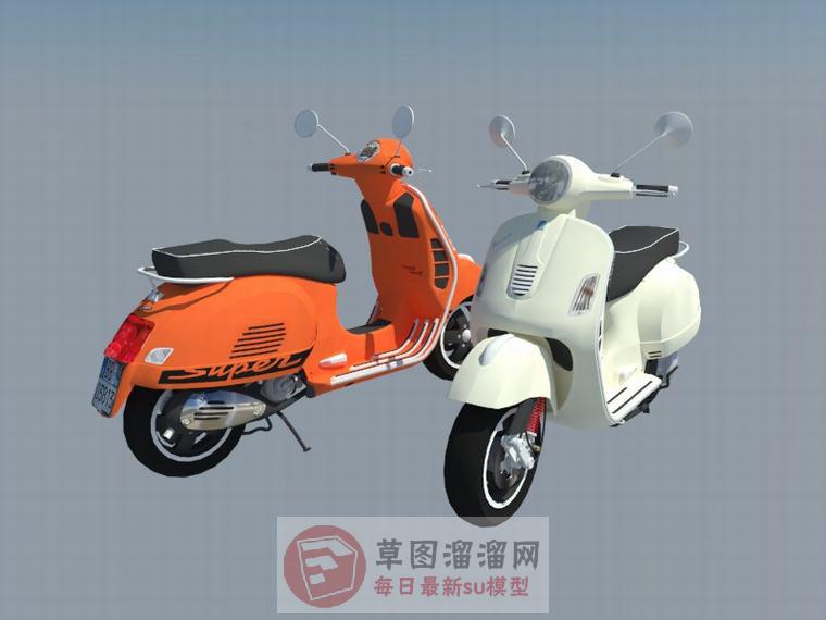 摩托车SU模型