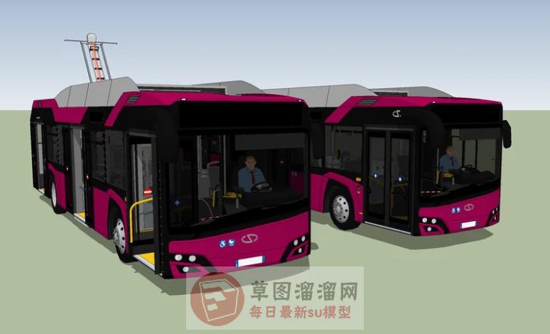 电车公交车巴士SU模型