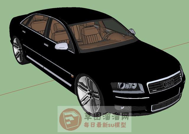 奥迪轿车汽车SU模型