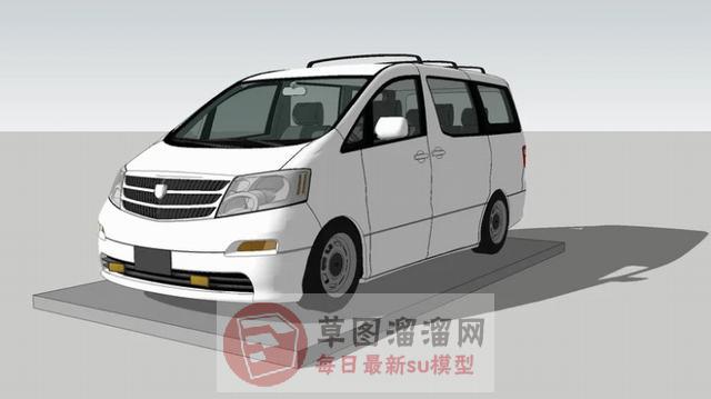 面包车汽车商务车SU模型