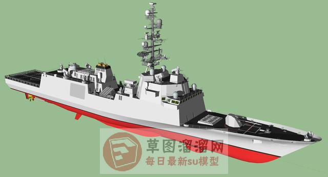 军舰战舰船SU模型