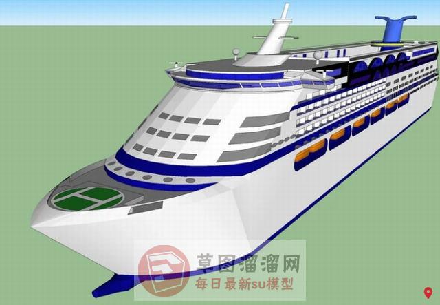 游轮游船SU模型