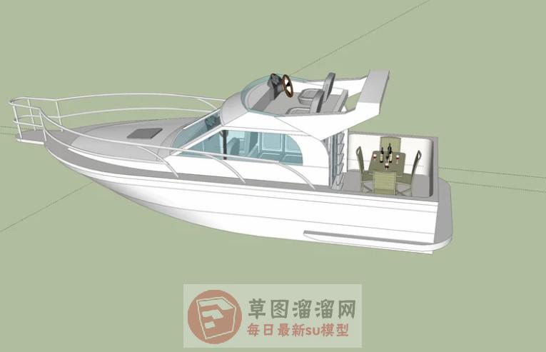 游艇快艇船SU模型