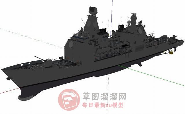 巡洋舰军舰SU模型