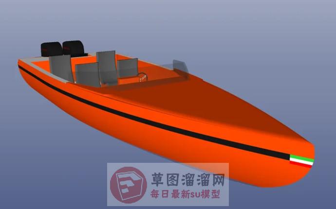 摩托艇快艇游艇SU模型