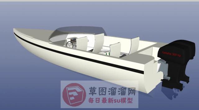 摩托艇快艇小船SU模型