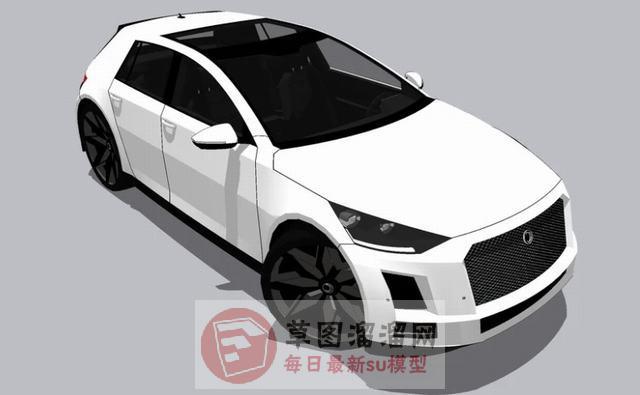 汽车小轿车两厢车SU模型