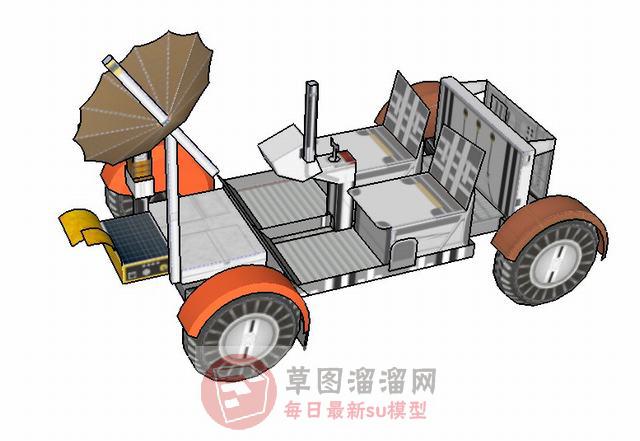 登月车宇航宇宙SU模型