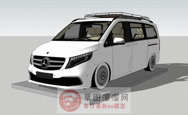 奔驰旅行车汽车SU模型