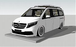 奔驰旅行车汽车SU模型
