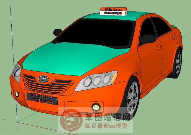 出租车TAXI汽车SU模型