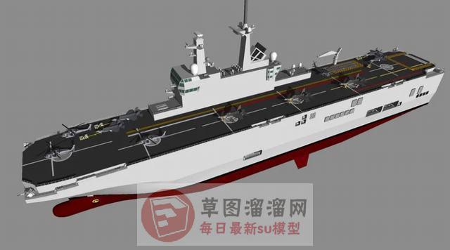航母军舰船SU模型