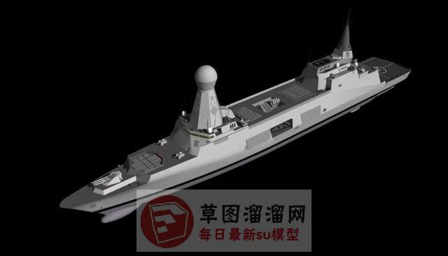 军舰护卫舰SU模型