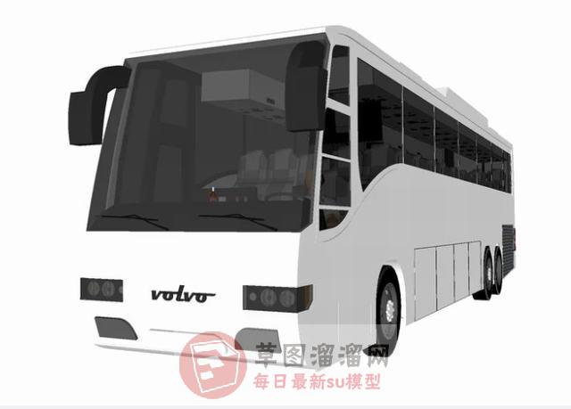 沃尔沃班车客车SU模型