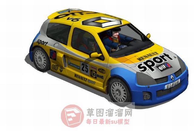 雷诺赛车汽车SU模型