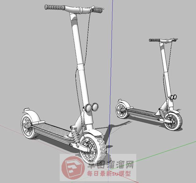 脚踏车滑板车儿童车SU模型