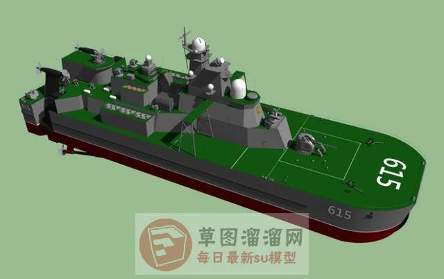 两栖登陆船登陆舰SU模型