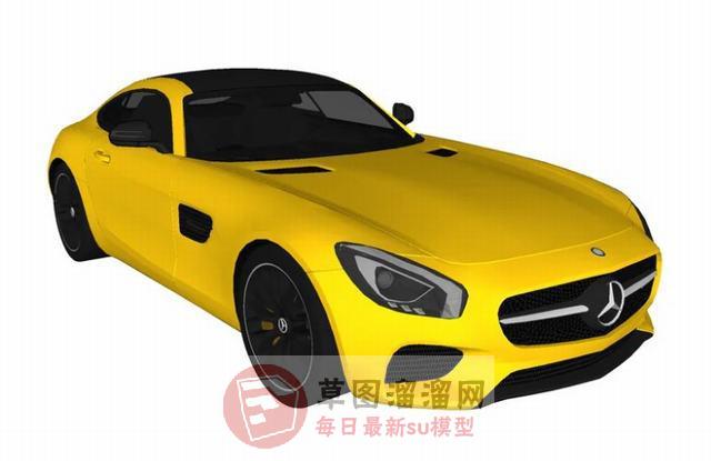 奔驰跑车汽车SU模型