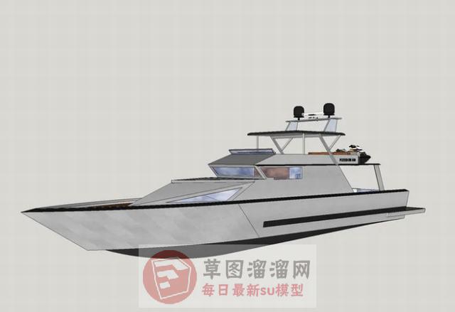 游艇船SU模型