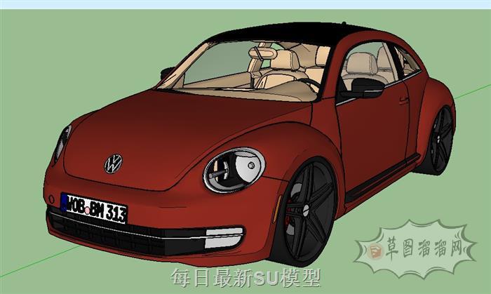 大众甲壳虫汽车SU模型