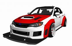 赛车跑车汽车SU模型 免费sketchup模型下载