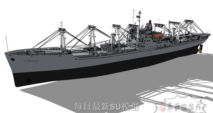货轮轮船货船SU模型