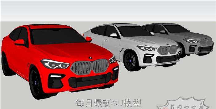 宝马X6汽车SU模型