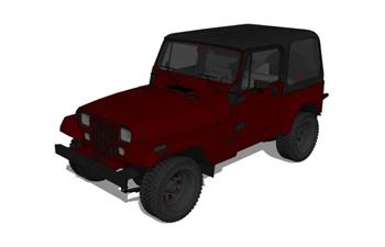 Jeep越野车汽车SU模型 免费sketchup模型下载