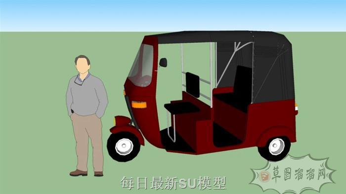 载客三轮车交通工具SU模型
