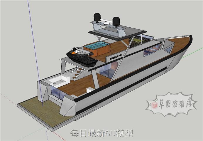 游轮游船SU模型