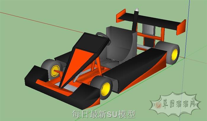 儿童卡丁车SU模型