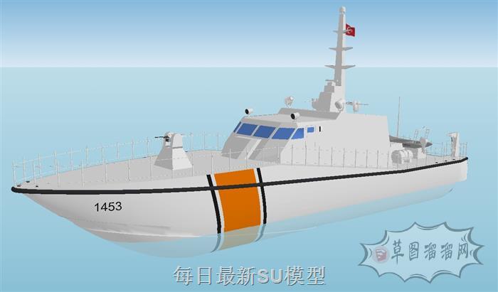 护卫舰战舰军舰SU模型