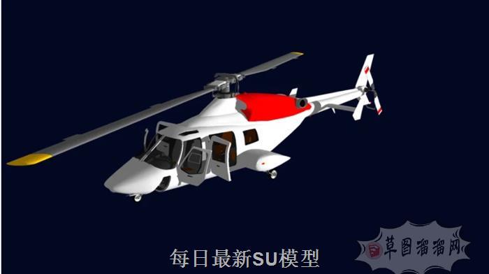 直升飞机救援飞机飞机SU模型